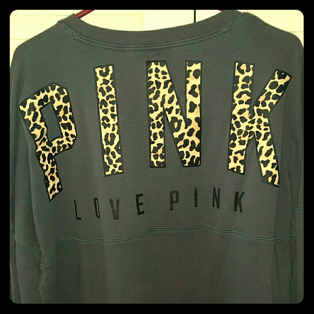PINK gray sweatshirt